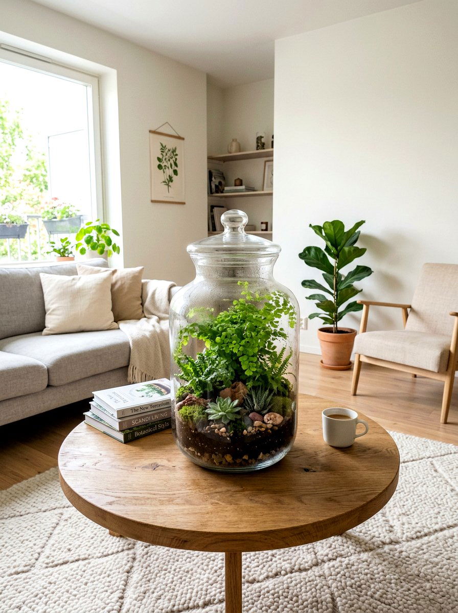 Terrarium Glass Jar - 25 Spring DIY Home Decor Ideas