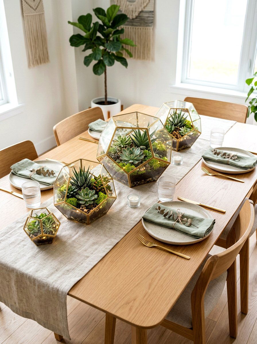 Terrarium Table Decor - 25 Spring Wedding Reception Decor Ideas