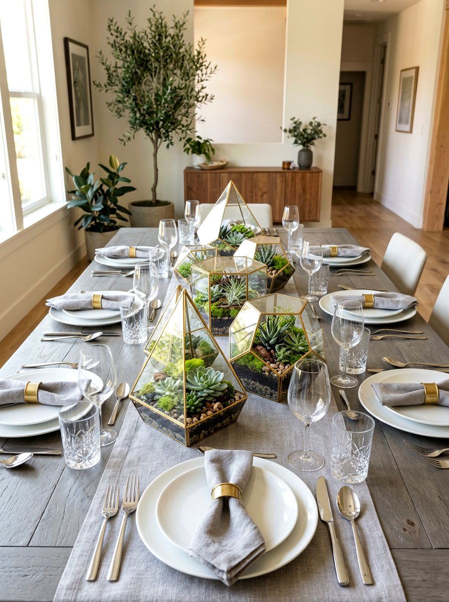 Terrarium Table Decor - 25 Spring Bridal Shower Decor Ideas