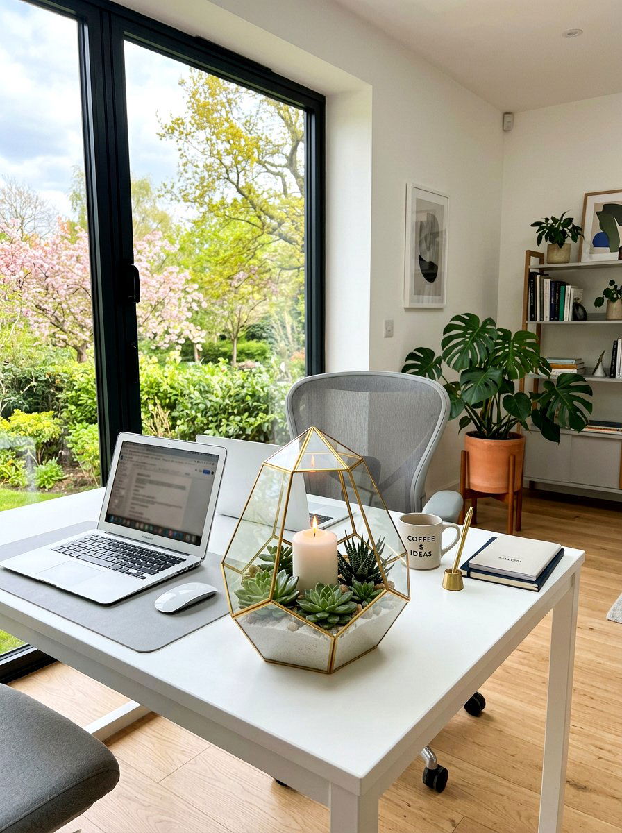 Terrarium candle holder - 25 Spring Candle Decor Ideas