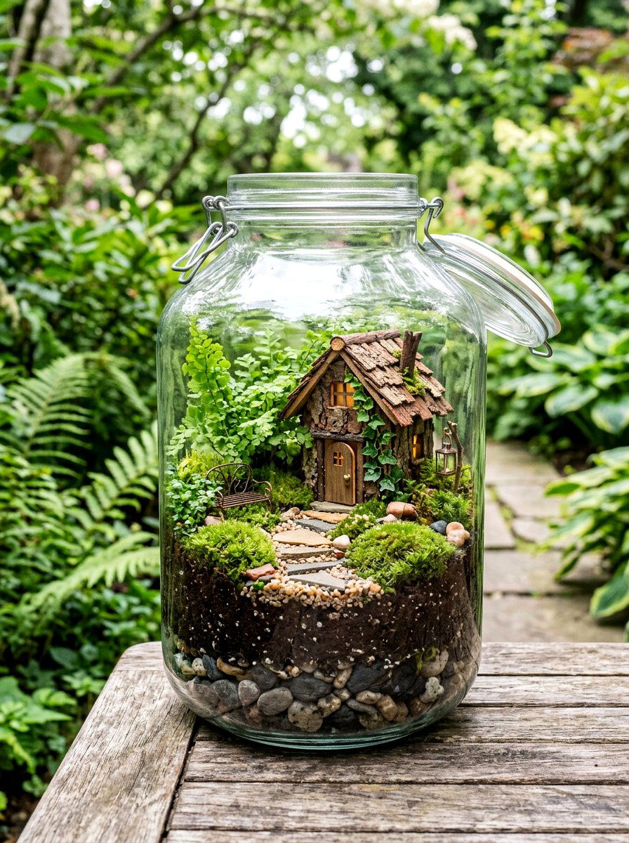 Terrarium fairy garden - 25 Spring Fairy Garden Ideas