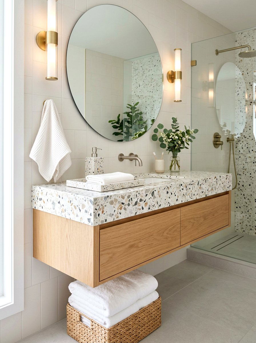 Terrazzo Bathroom Accents - 25 Spring Modern Decor Ideas