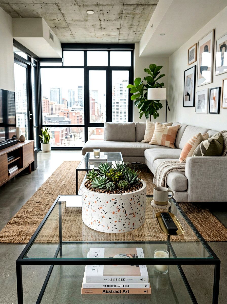 Terrazzo style clay pot - 25 Spring Pot Painting Ideas