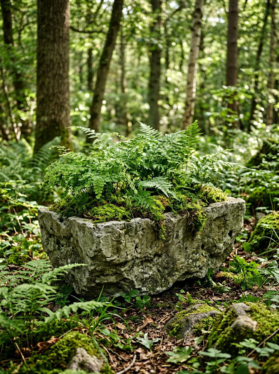 Textured Concrete Planter - 25 Spring Concrete Planter Ideas