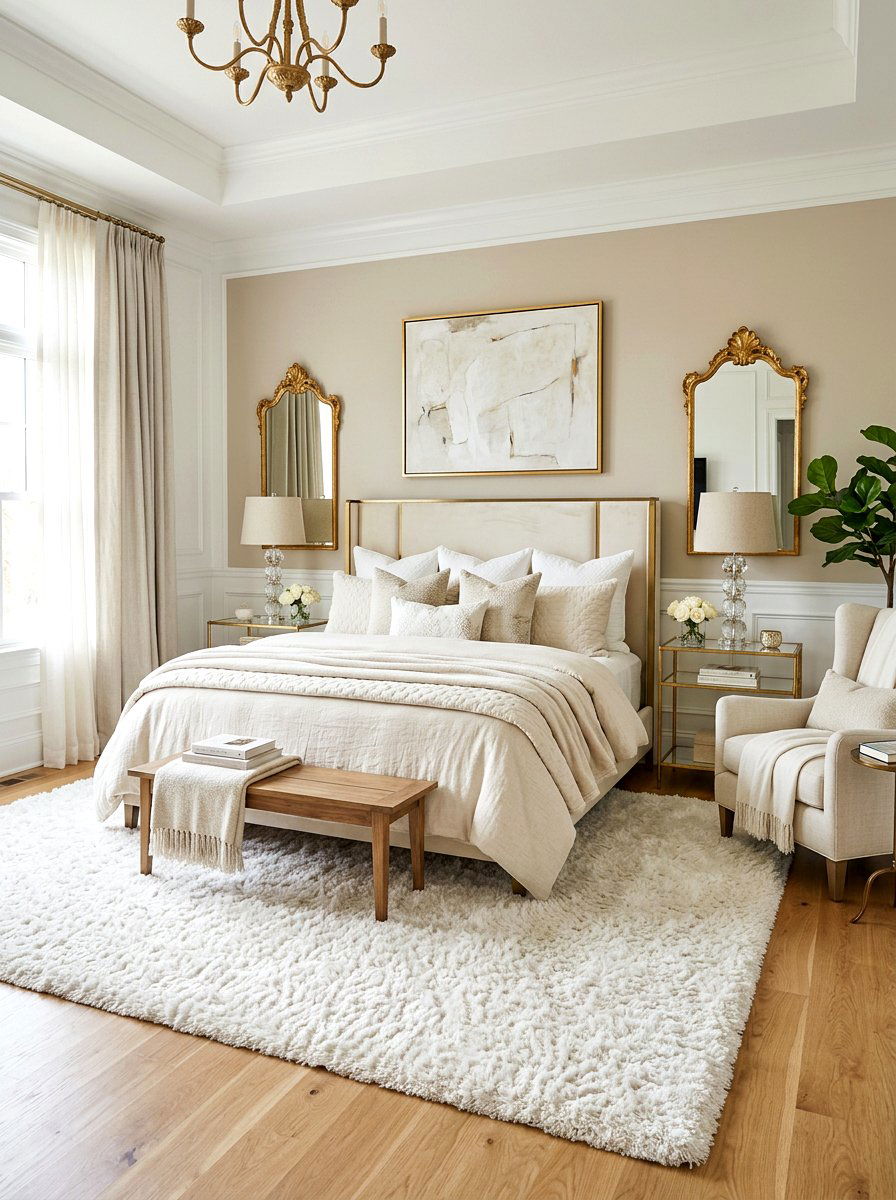 Textured Cream Bedding - 25 Spring Bedding Ideas