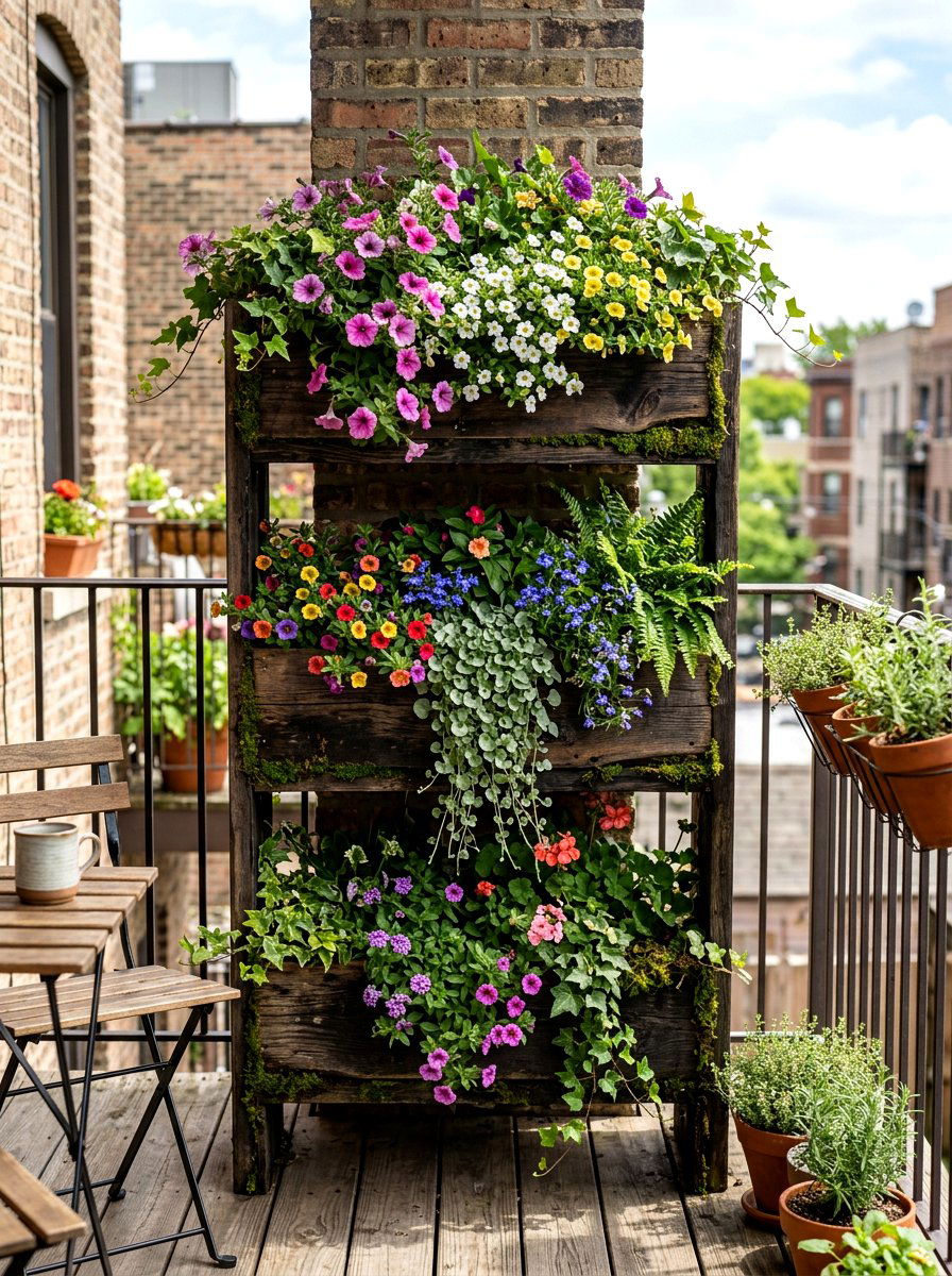 Three Tiered Planter - 25 Spring Front Yard Planter Ideas