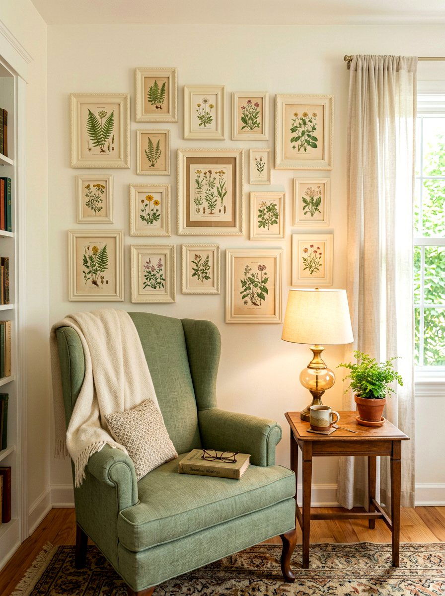 Thrifted Frame Gallery - 25 Spring DIY Wall Art Ideas