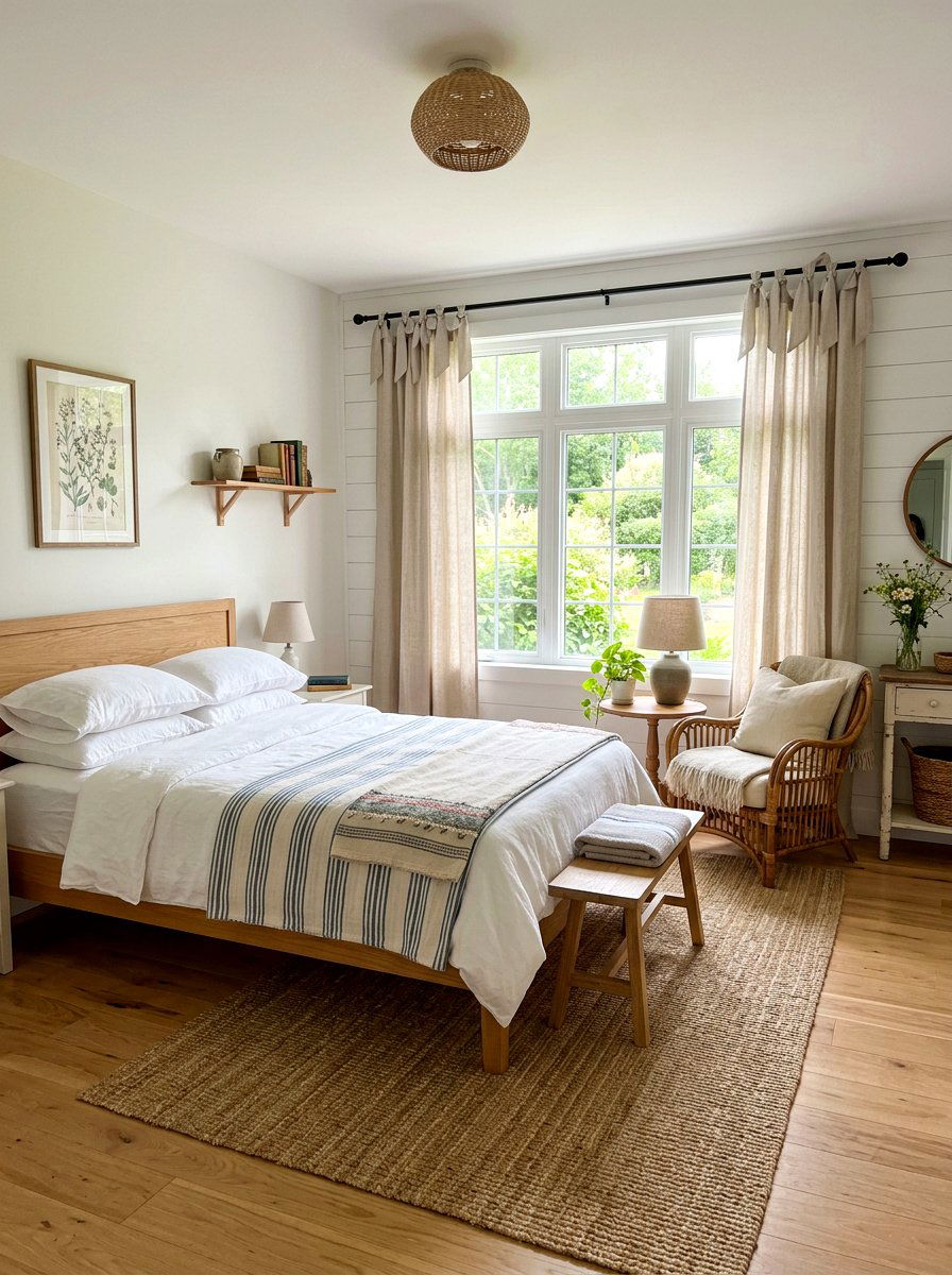 Tie Top Linen Curtains - 25 Spring Curtain Ideas