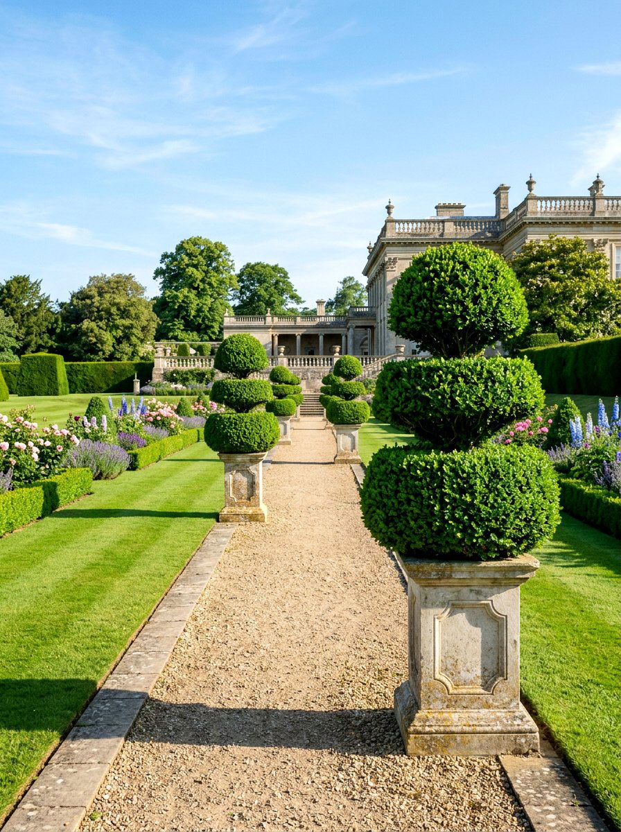 Tiered Boxwood Topiary - 25 Spring Topiary Ideas