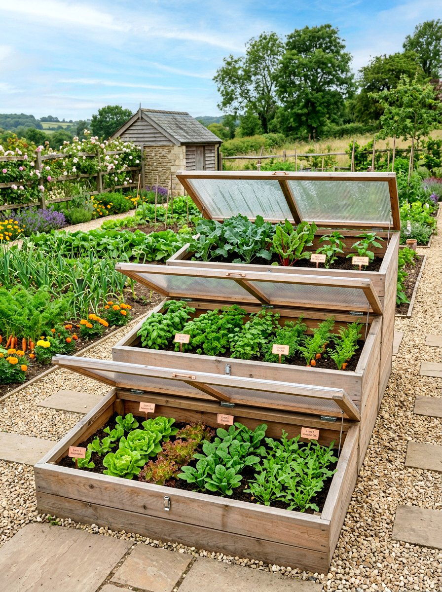 Tiered Cold Frame Garden - 25 Spring Cold Frame Decor Ideas