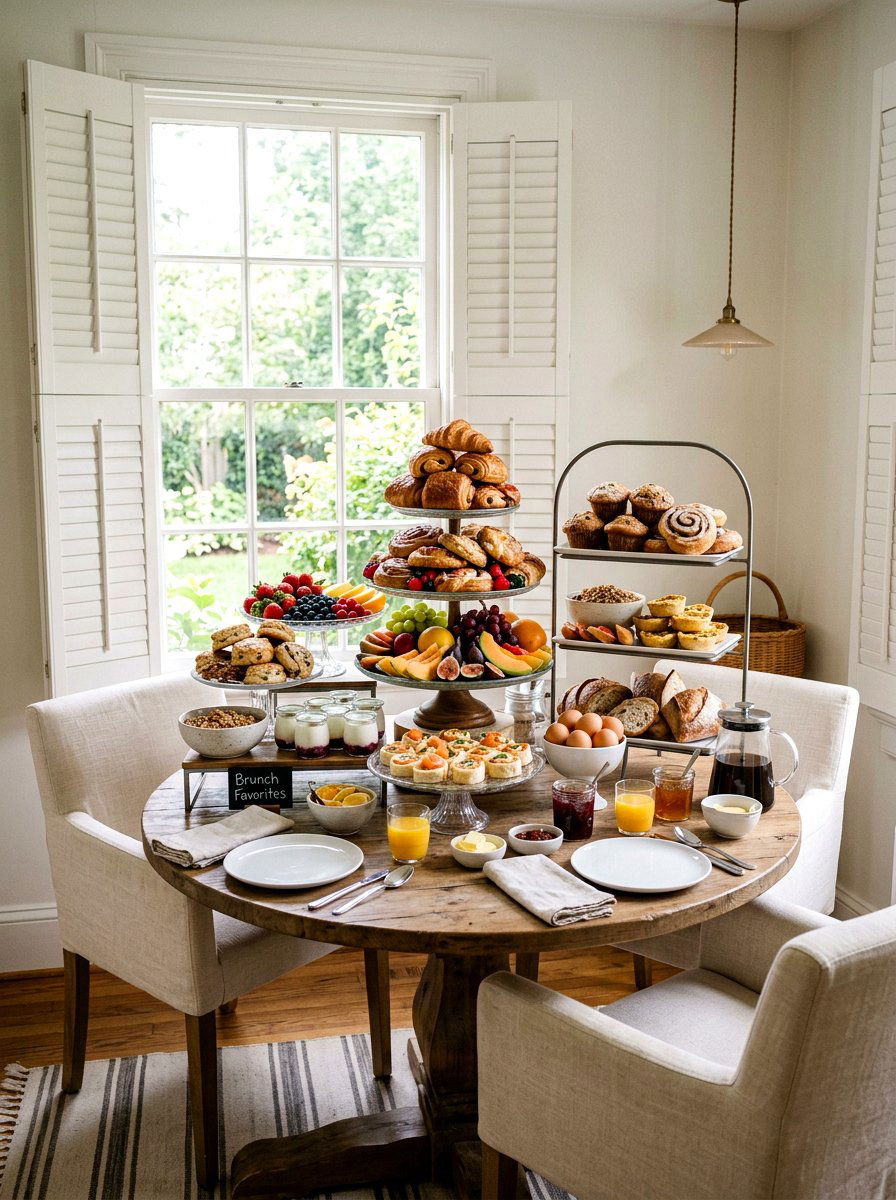 Tiered Display Brunch - 25 Spring Mother's Day Brunch Ideas
