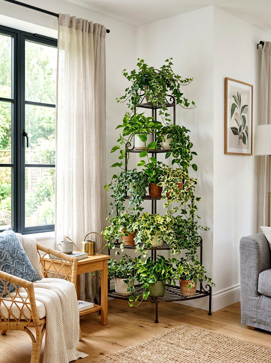 Tiered Ivy Garden - 25 Spring Ivy Topiary Ideas