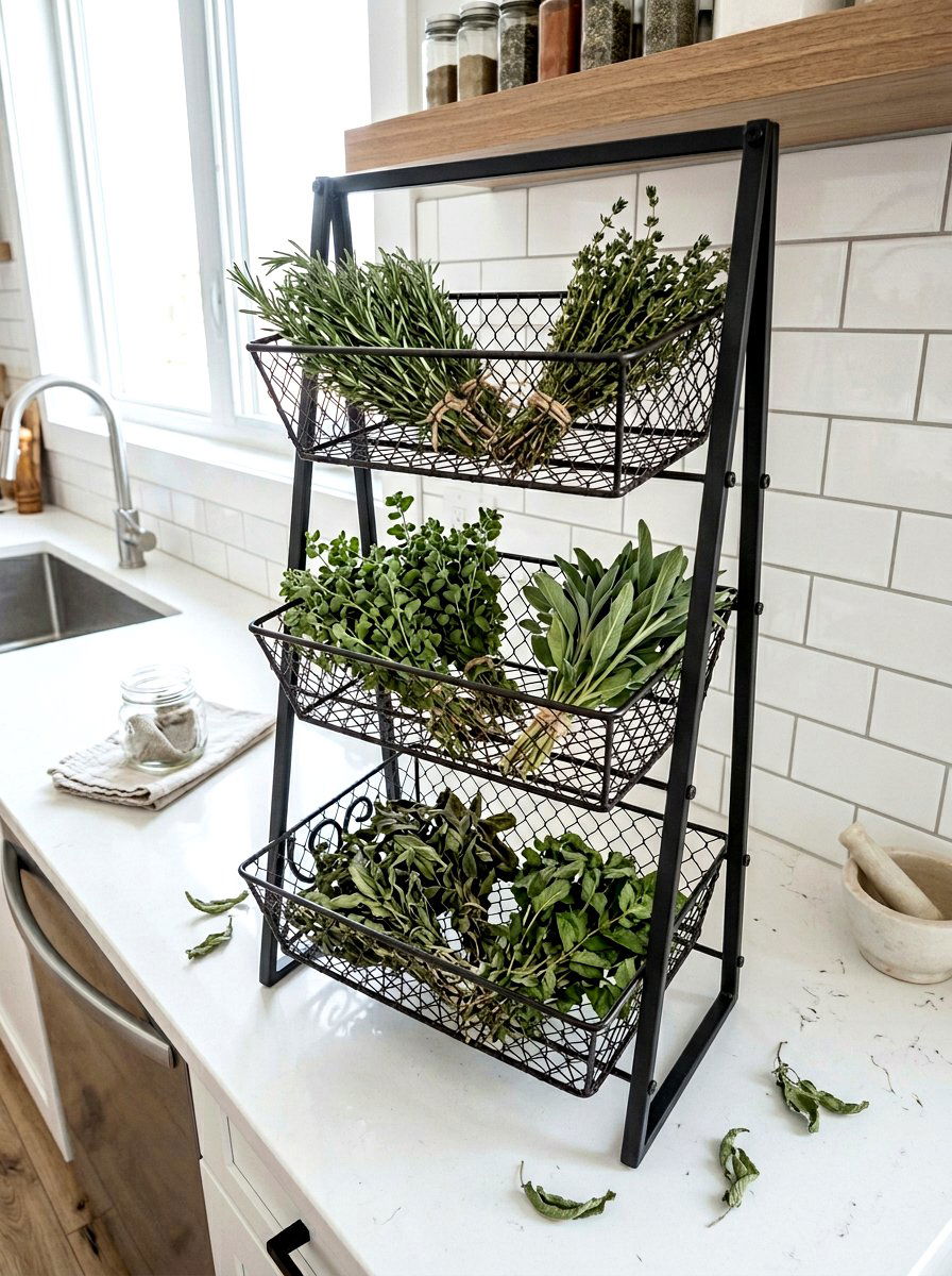 Tiered Metal Herb Stand