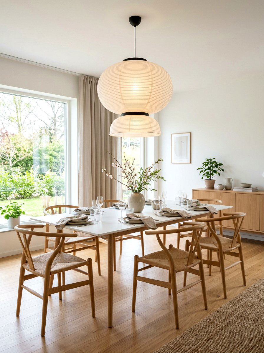 Tiered Paper Lantern - 25 Spring Dining Room Chandelier Ideas