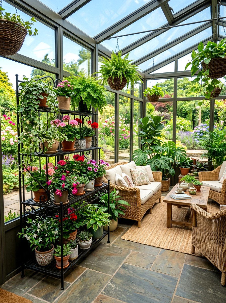 Tiered Plant Stand - 25 Spring Window Decor Ideas