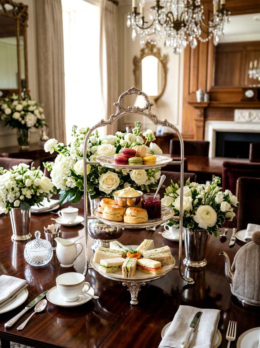 Tiered Serving Stand - 25 Spring Tea Party Table Ideas