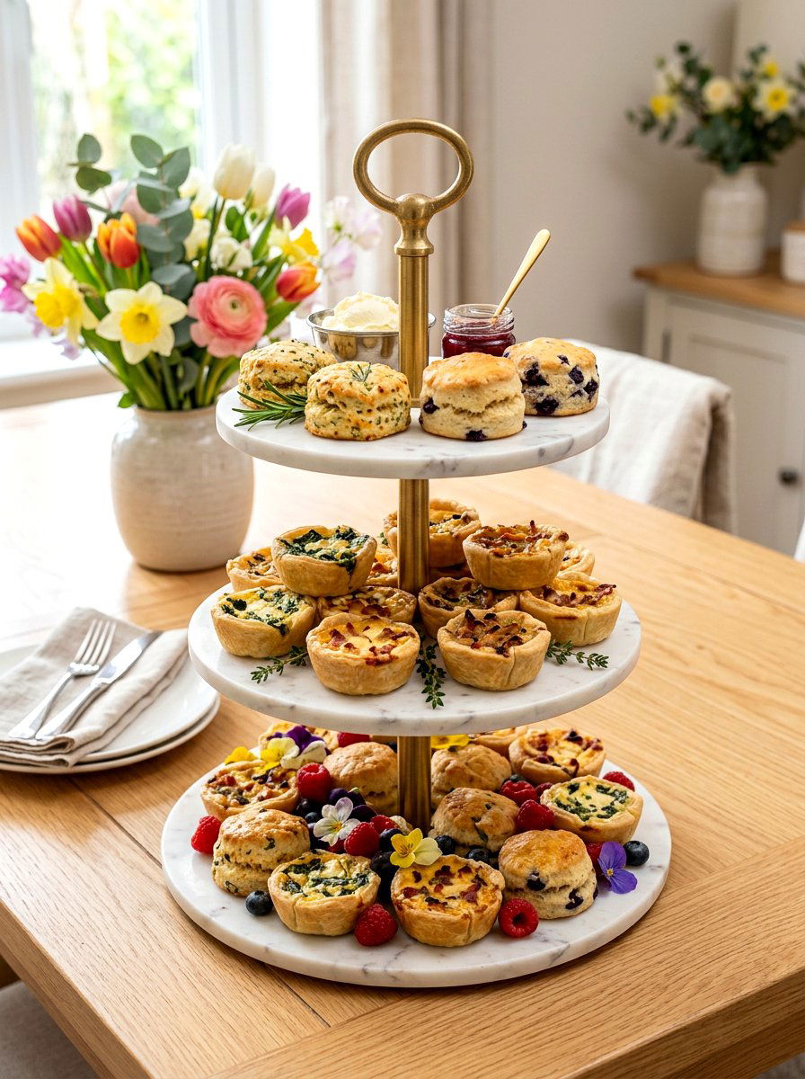 Tiered Serving Tray - 25 Spring Sunday Brunch Ideas
