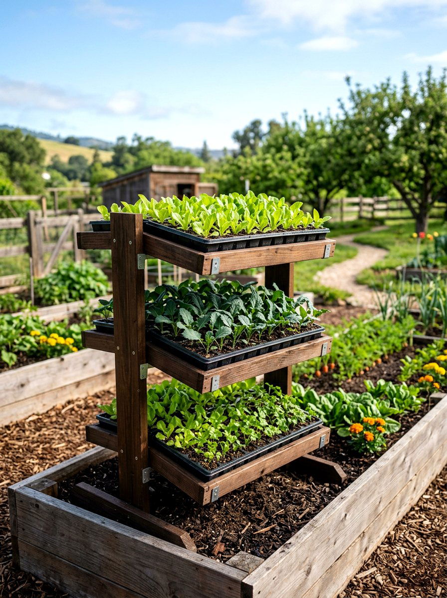 Tiered Vegetable Starter Stack - 25 Spring Clay Pot Stack Ideas