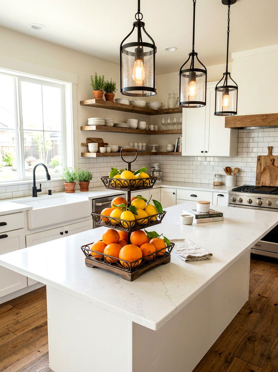 Tiered fruit basket - 25 Spring Woven Basket Decor Ideas