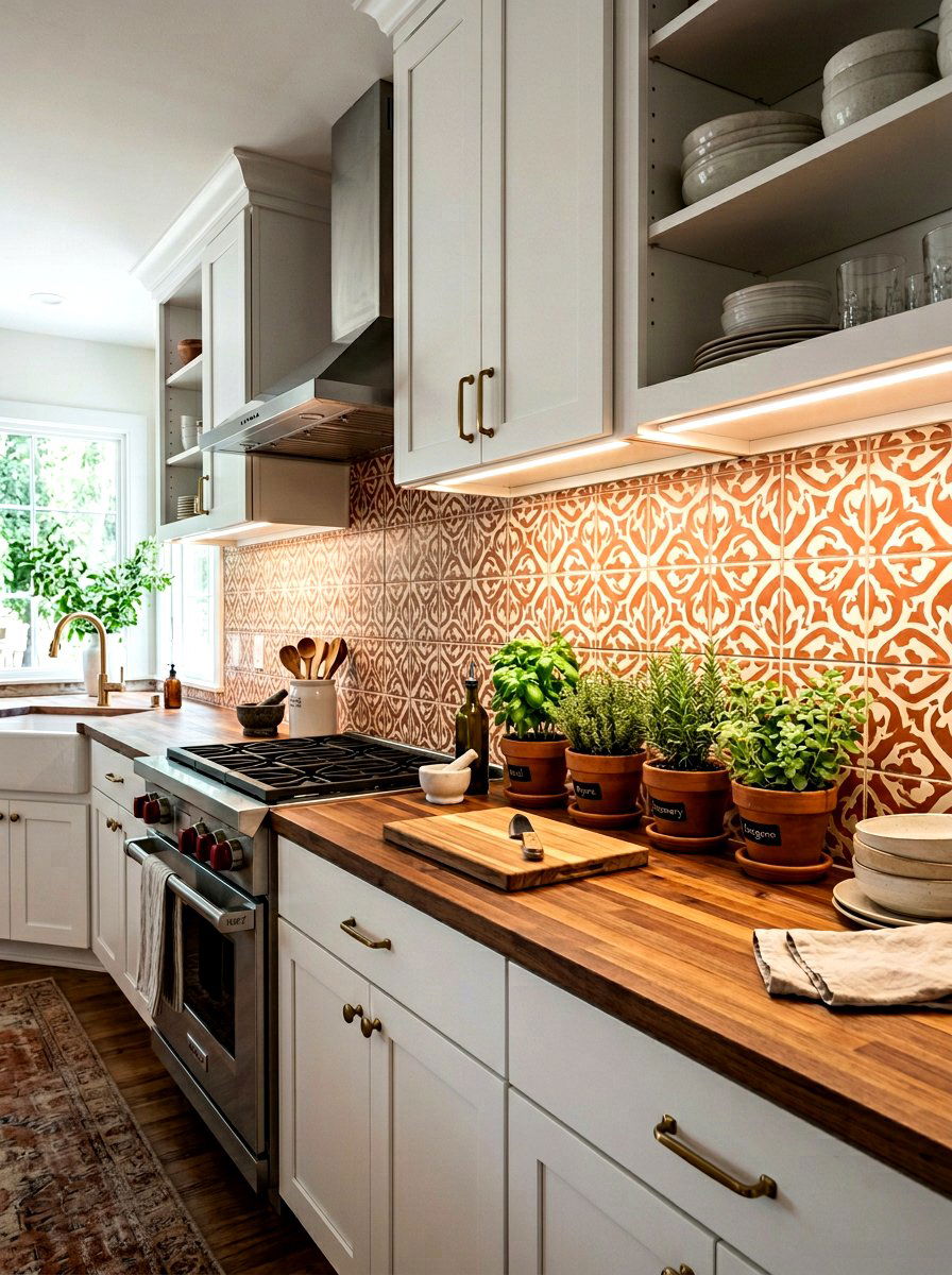 Tile Backsplash Stencil - 25 Spring Stencil Decor Ideas