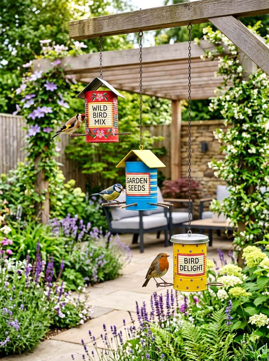 Tin Can Bird Feeder - 25 Spring DIY Bird Feeder Ideas