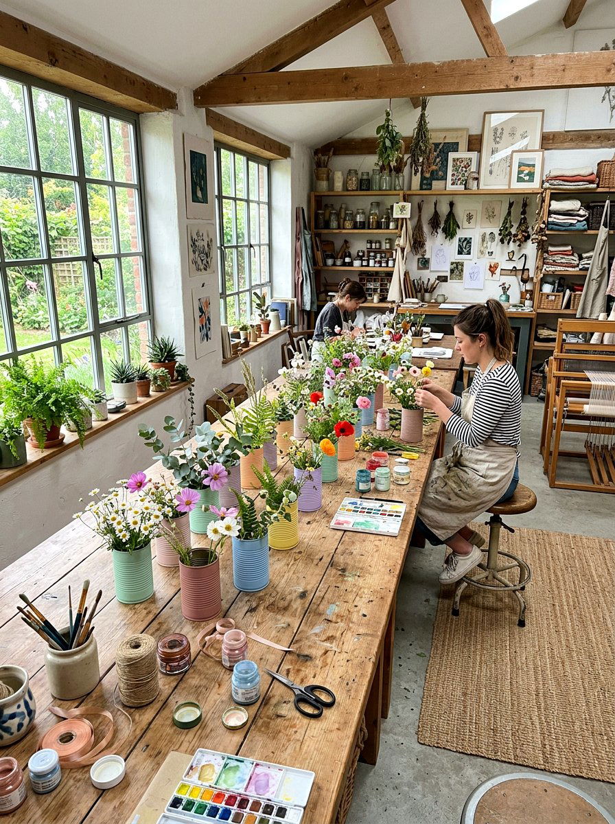 Tin Can Florals - 25 Spring Wildflower Centerpiece Ideas