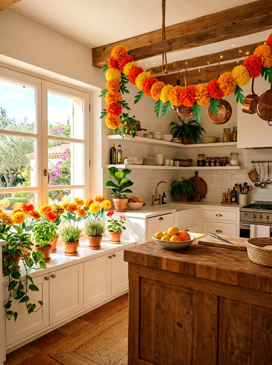 Tissue Paper Marigold - 25 Spring Tissue Paper Flower Ideas