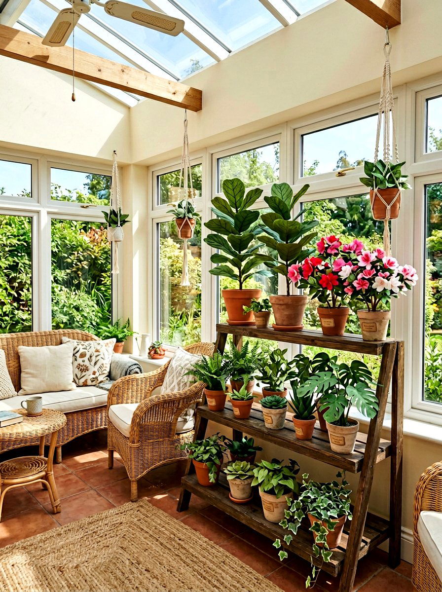 Tissue Paper Potted Plant - 25 Spring Tissue Paper Decor Ideas