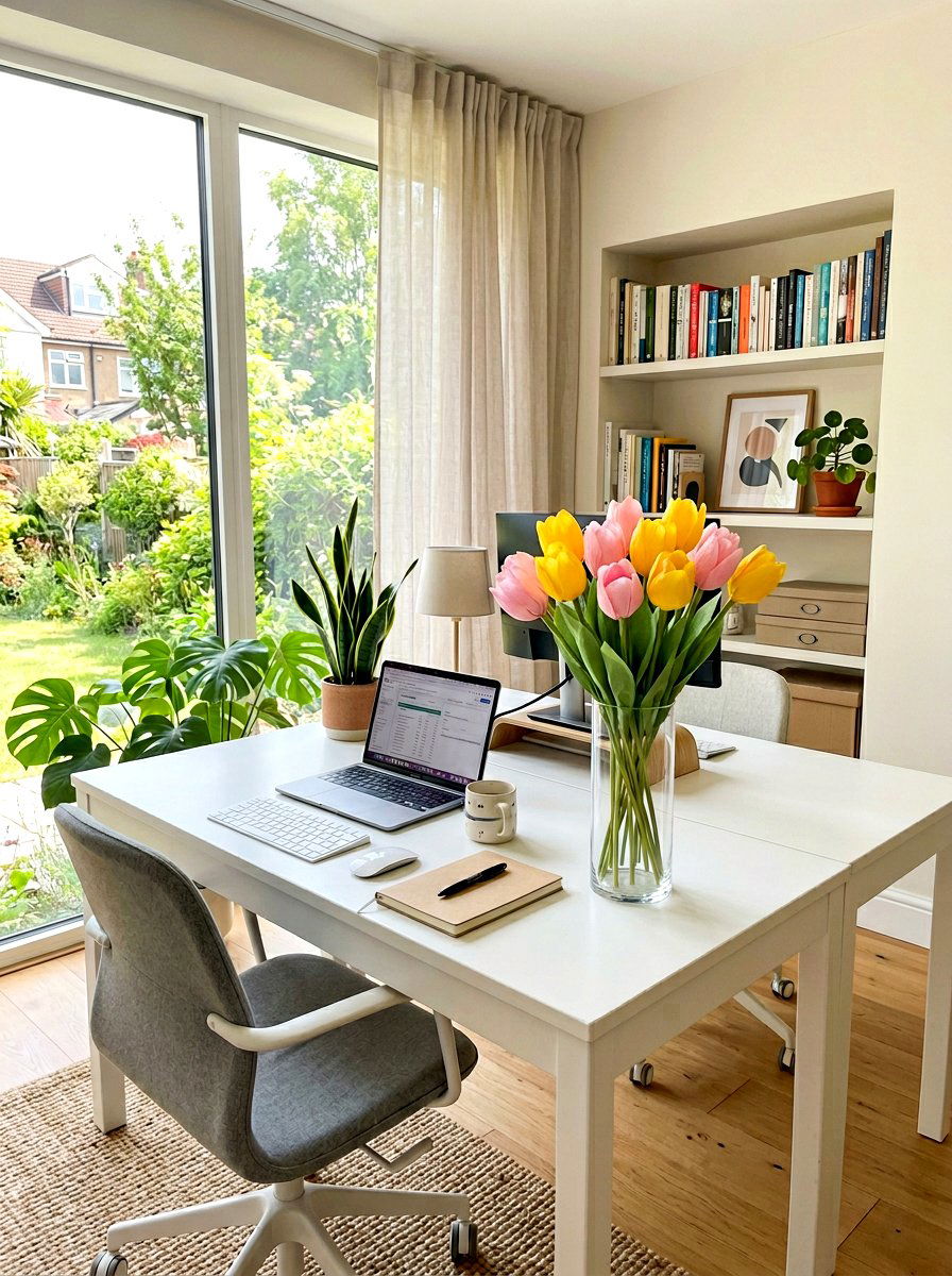 Tissue Paper Tulip Bouquet - 25 Spring Tissue Paper Decor Ideas