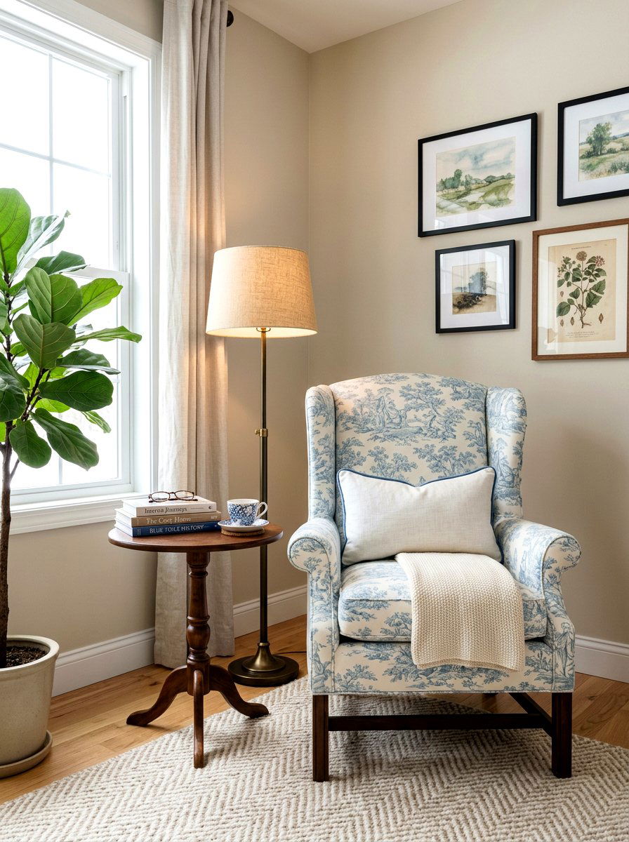 Toile Accent Chair - 25 Spring Toile Decor Ideas