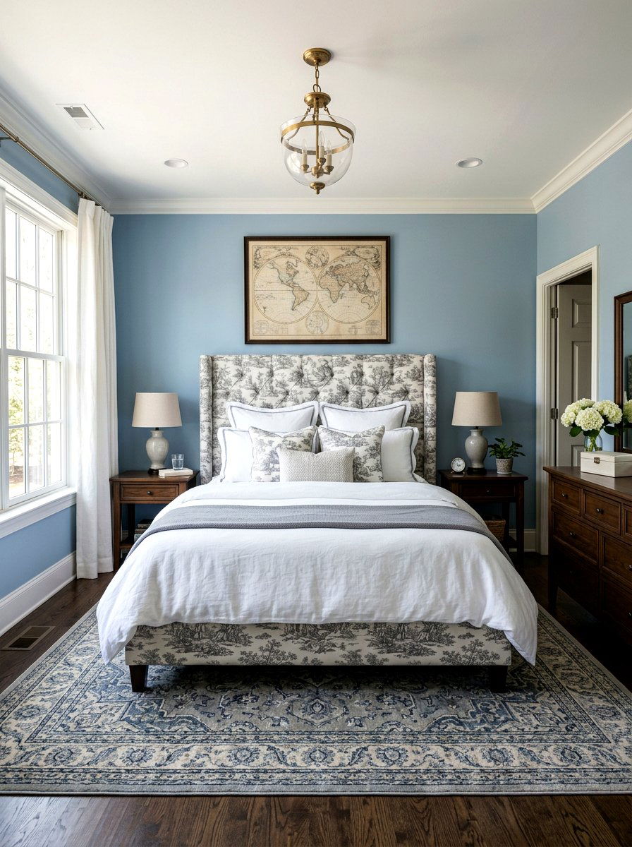 Toile Headboard - 25 Spring Toile Decor Ideas