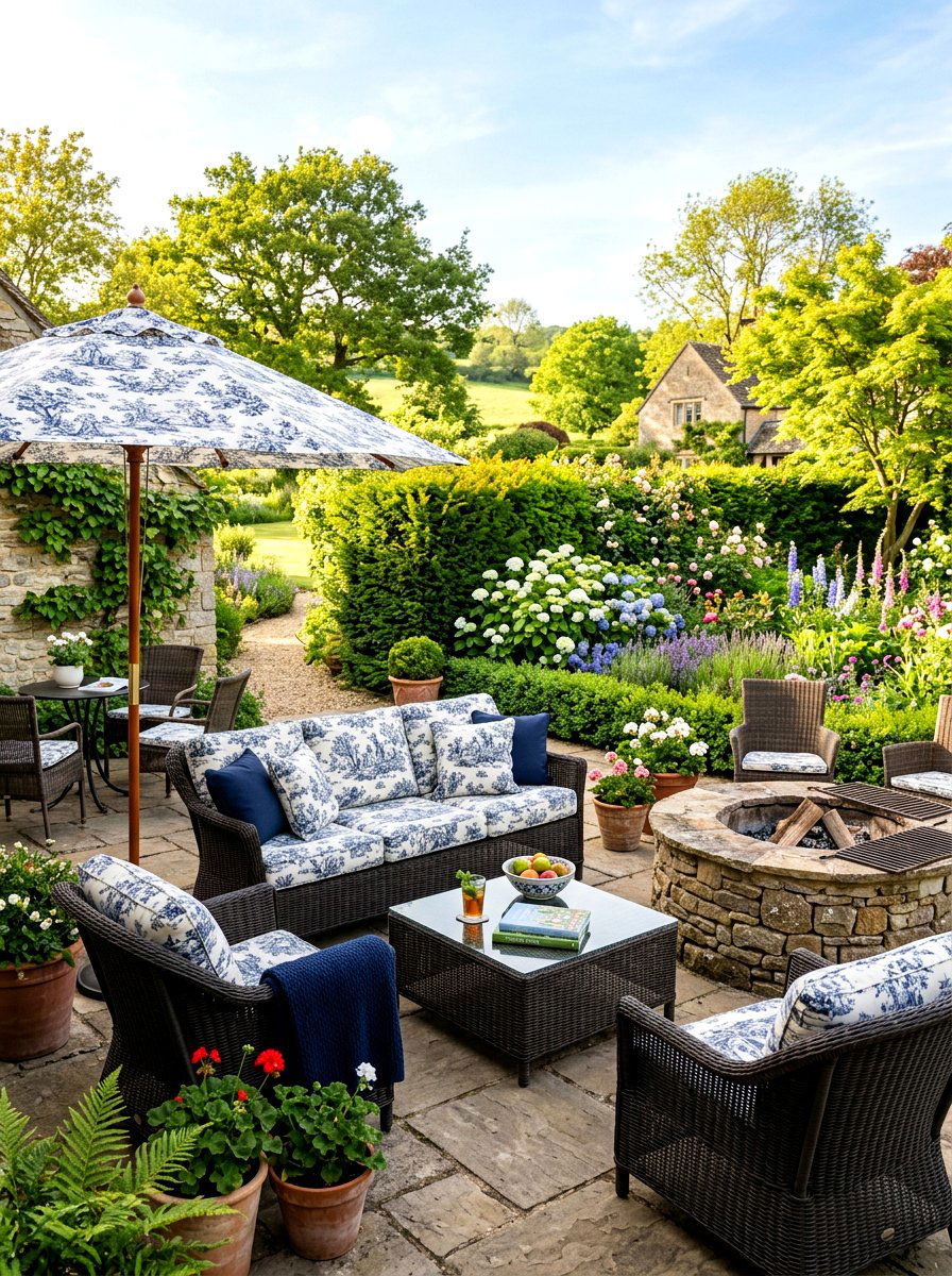 Toile Outdoor Patio - 25 Spring Toile Decor Ideas