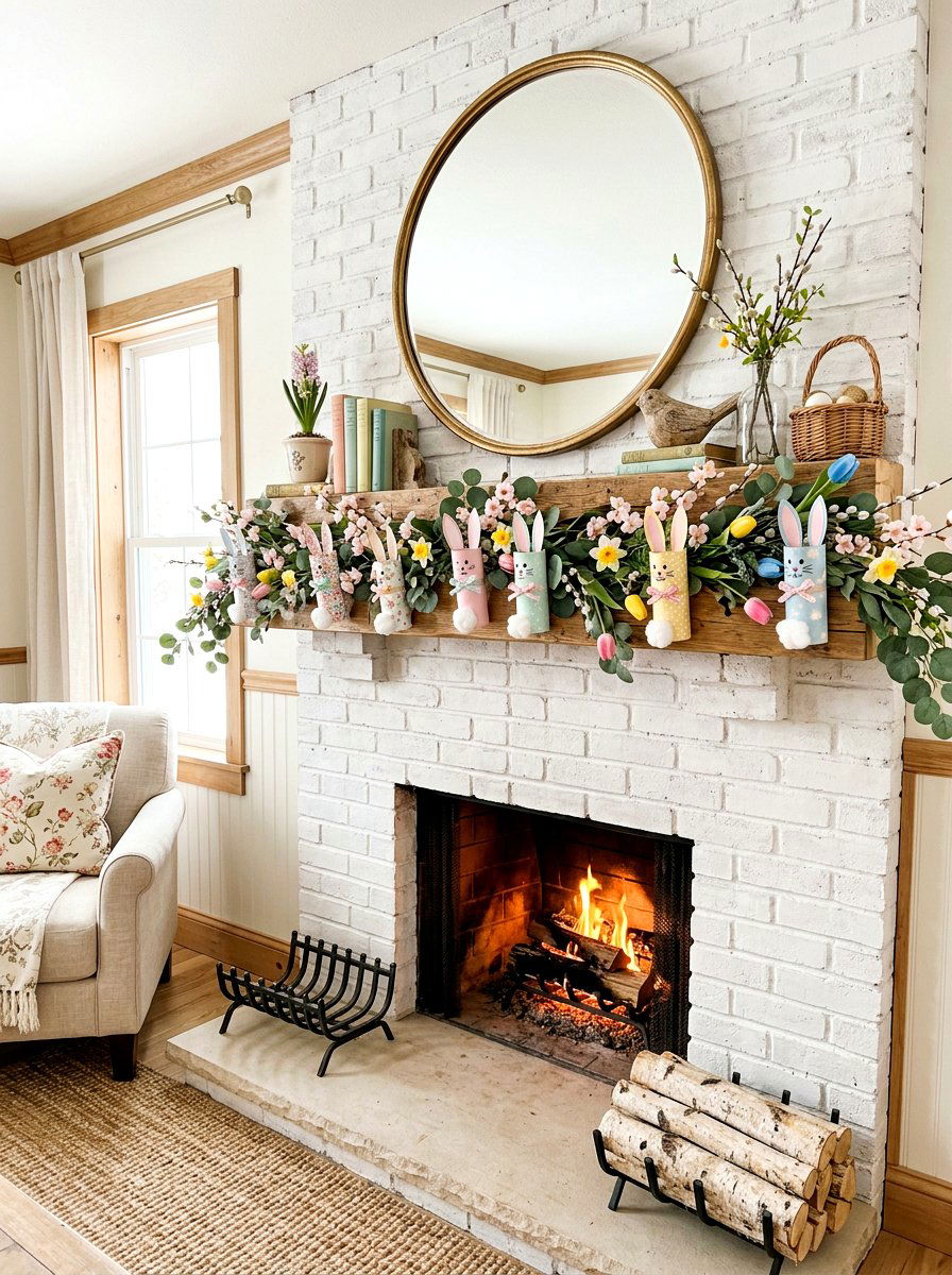 Toilet Paper Roll Bunny - 25 Spring Kids Craft Ideas