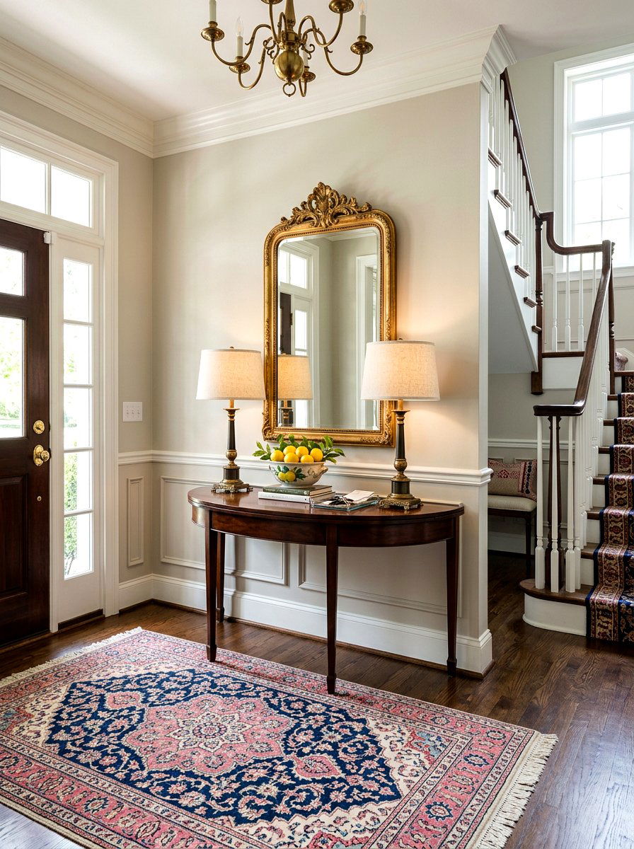 Traditional Foyer Styling - 25 Spring Landing Decor Ideas