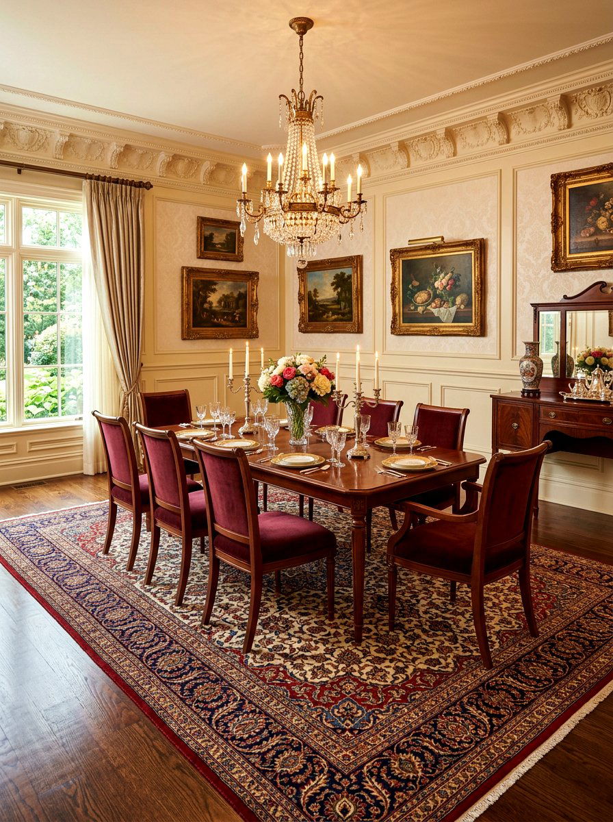 Traditional Persian Rug - 25 Spring Dining Room Rug Ideas