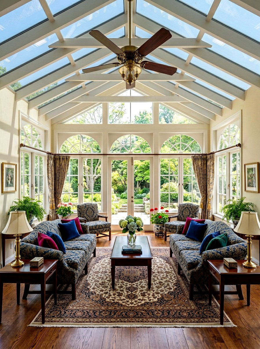 Traditional Sunroom - 25 Spring Sunroom Spring Decor Ideas