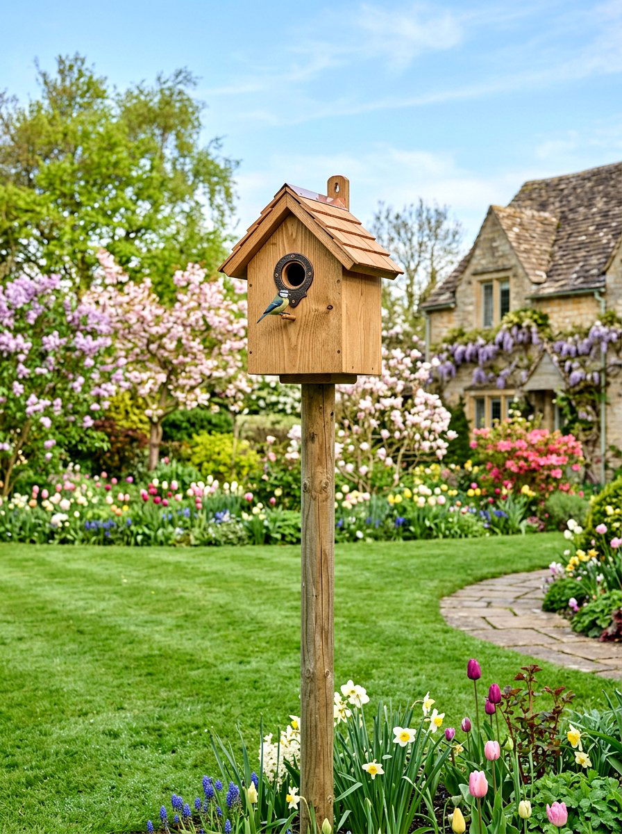 Traditional Wood Birdhouse - 25 Spring DIY Birdhouse Ideas
