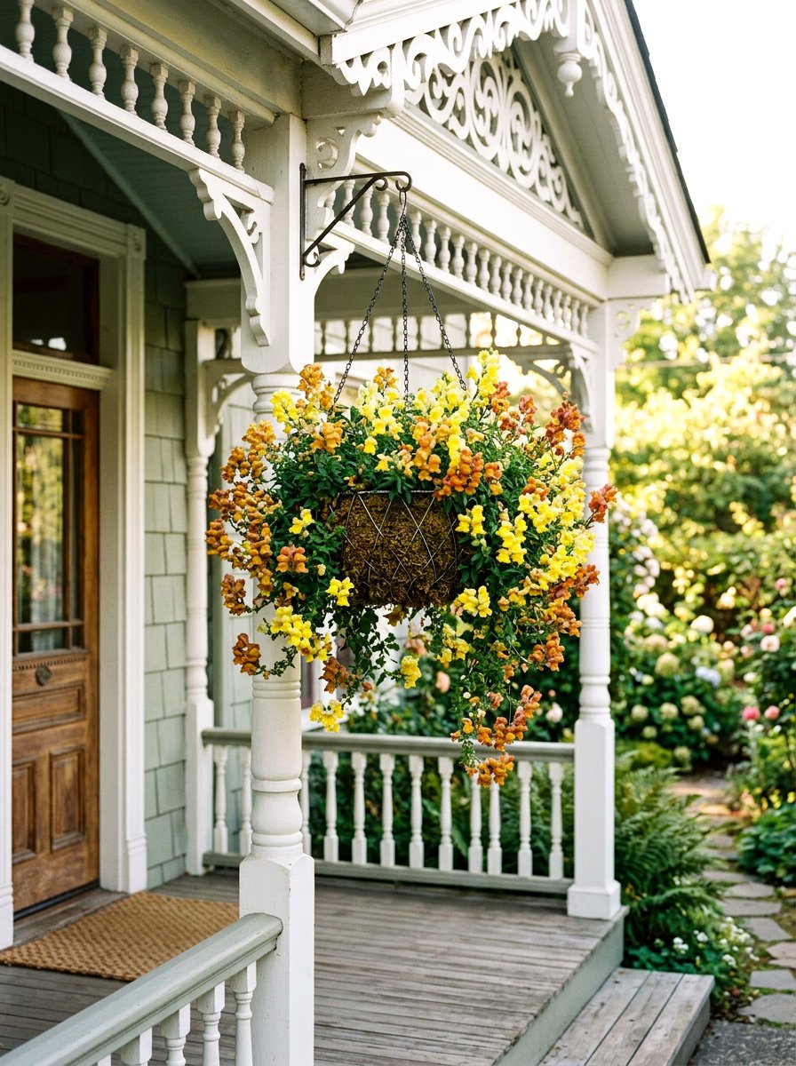 Trailing Snapdragon Hanging Basket - 25 Spring Hanging Basket Flower Ideas