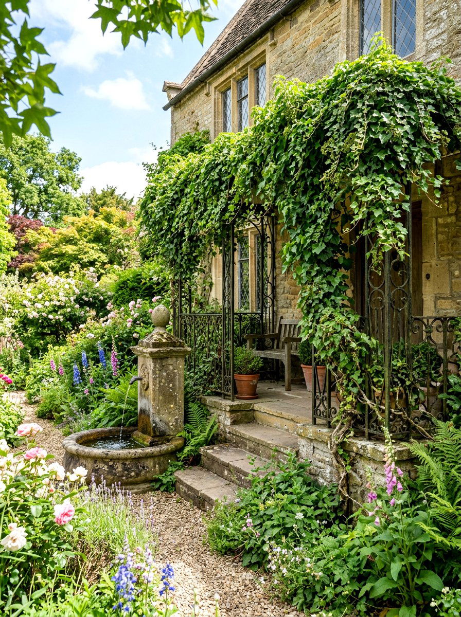 Trailing ivy for porch railing - 25 Spring Porch Railing Decor Ideas