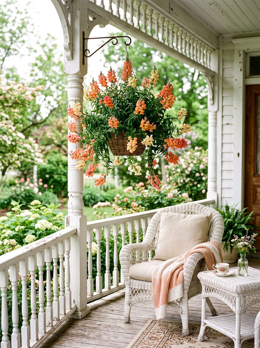 Trailing snapdragon basket - 25 Spring Hanging Basket Ideas