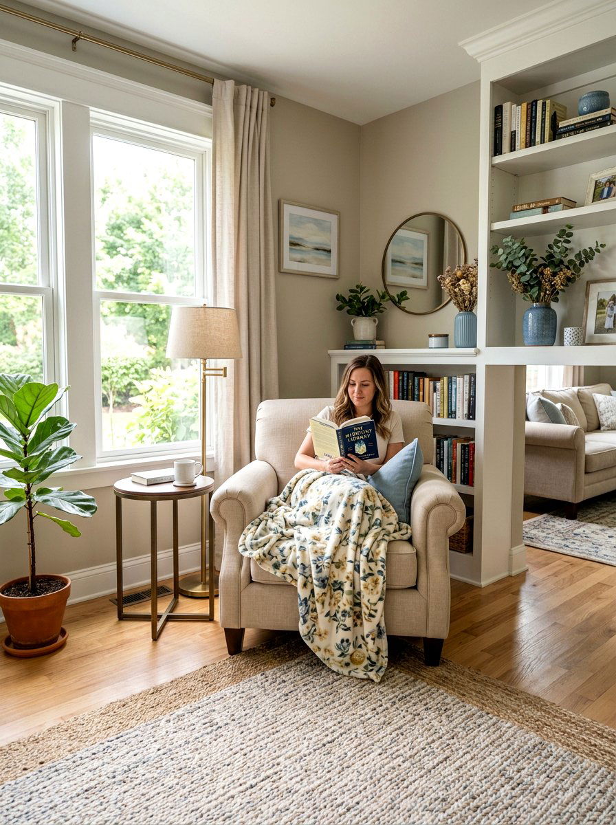 Transitional reading nook - 25 Spring Reading Nook Decor Ideas