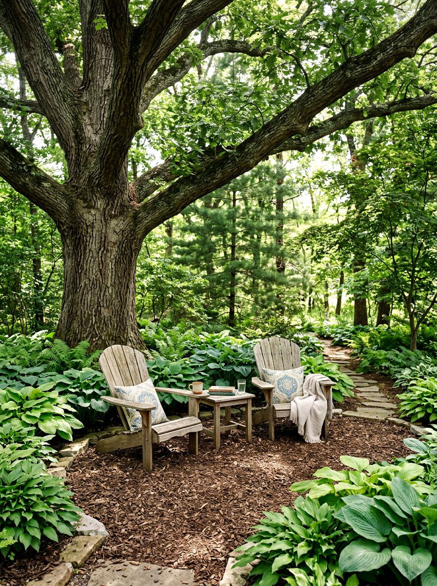 Tree Shade Retreat - 25 Spring Garden Nook Decor Ideas