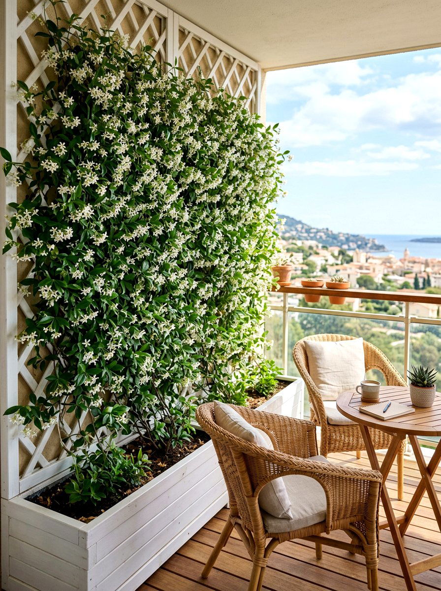 Trellis planter box - 25 Spring Balcony Planter Ideas