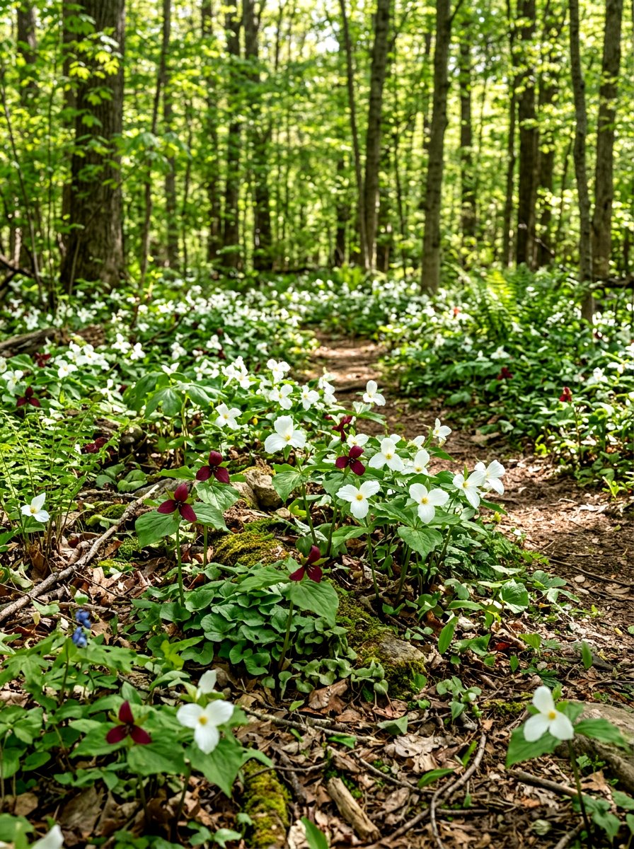 Trillium wildflower garden - 25 Spring Shade Garden Ideas