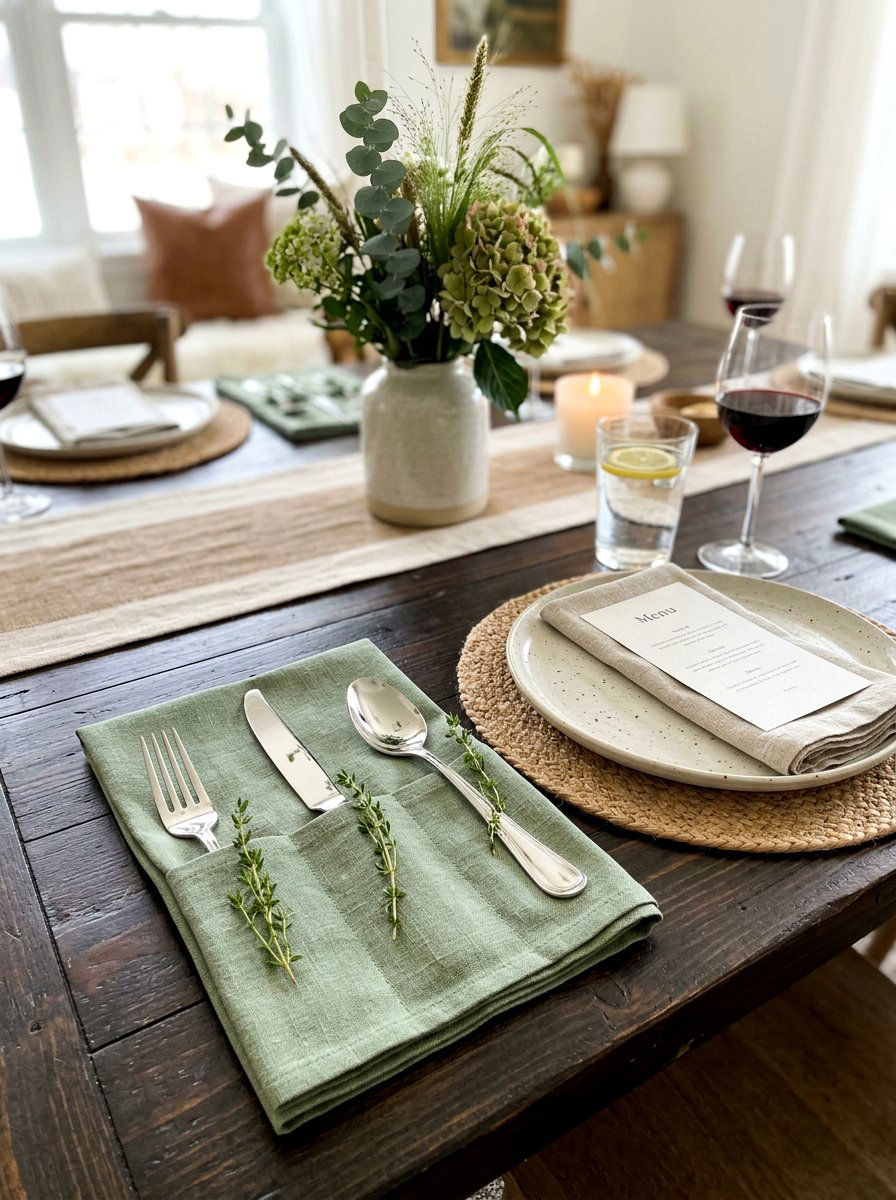 Triple Pocket Napkin - 25 Spring Napkin Folding Ideas