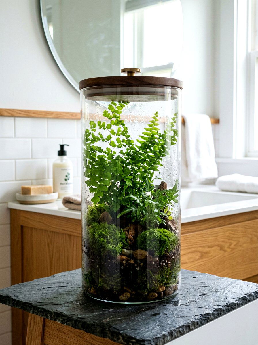 Tropical Fern Terrarium - 25 Spring DIY Terrarium Ideas