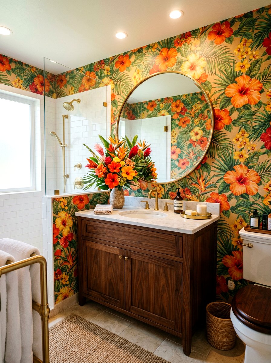 Tropical Hibiscus Print - 25 Spring Floral Wallpaper Ideas