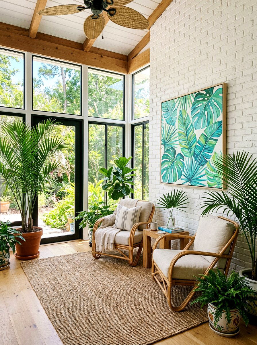 Tropical Leaf Canvas - 25 Spring Botanical Print Ideas