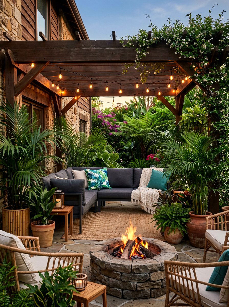 Tropical Palm Leaf Pillow - 25 Spring Patterned Pillow Ideas