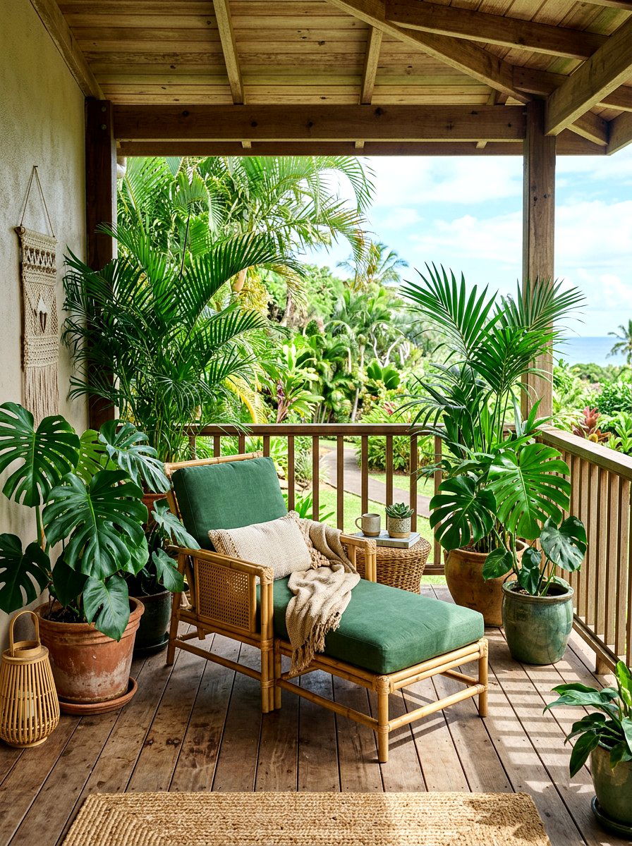 Tropical Plant Decor - 25 Back Porch Spring Decor Ideas
